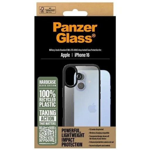 PanzerGlass HardCase iPhone 16 6.1" fekete/fekete tok - 4