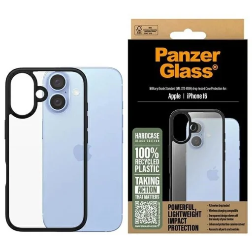 PanzerGlass HardCase iPhone 16 6.1" fekete/fekete tok - 1
