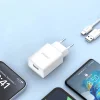 Dudao A4EU USB-A 2.1A hálózati töltő adapter - fehér + USB-A - USB-C kábel thumbnail