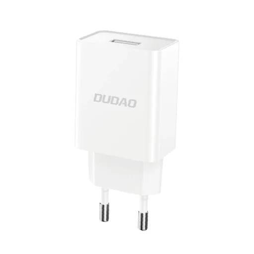 Dudao A4EU USB-A 2.1A hálózati töltő adapter - fehér + USB-A - USB-C kábel - 2