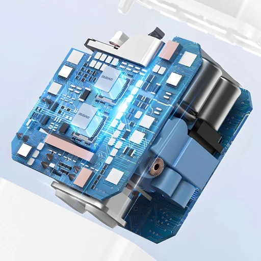 Dudao A4EU USB-A 2.1A hálózati töltő adapter - fehér + USB-A - USB-C kábel - 7