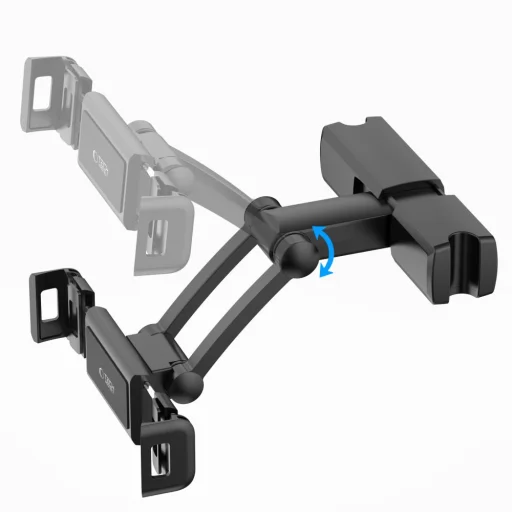 TECH-PROTECT V2 fejtámlára szerelhető autós tablettartó fekete - 4