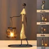 Decorative metal candlestick ART DECO Africa model A IALC-1 thumbnail