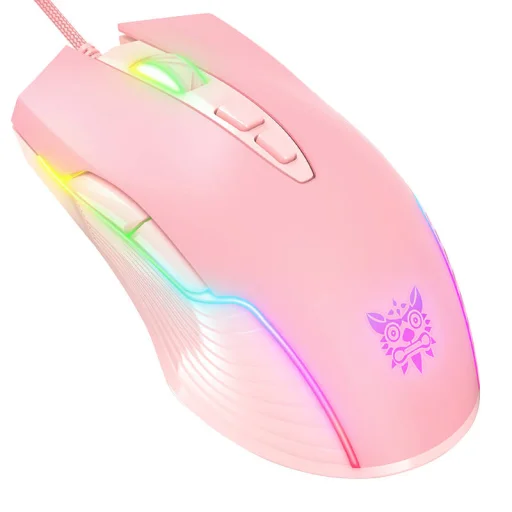 ONIKUMA CW905 pink gamer egér - 1