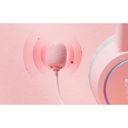 Gaming fejhallgató ONIKUMA X15Pro Rózsaszín Szarvakkal - 5