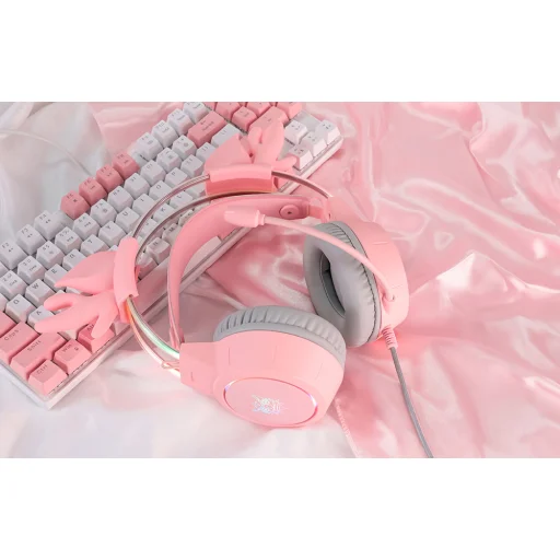 Gaming fejhallgató ONIKUMA X15Pro Rózsaszín Szarvakkal - 6