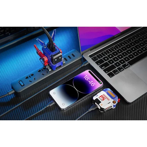 GravaStar Alpha65 65W GaN Gyors Töltő - Harc Sújtotta Verzió Kék - 6