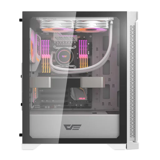 Darkflash DK361 Gépház 4 ventilátorral (fehér) - 2