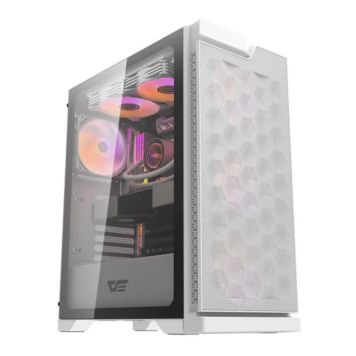 Darkflash DK361 Gépház 4 ventilátorral (fehér) - 1