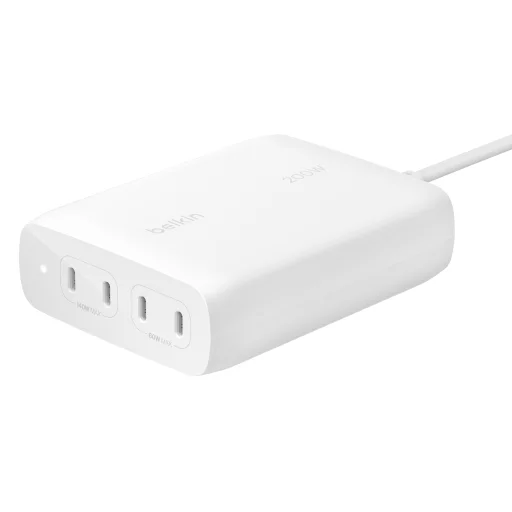 Belkin BOOST CHARGE PRO 200W 4-Port USB-C GaN Töltő - Fehér - 6