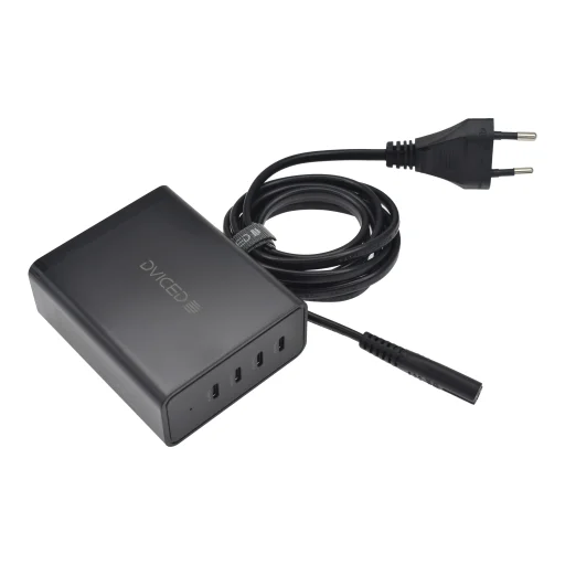 Dviced Asztali töltő 140W GaN 4 USB-C EU - Fekete - 4