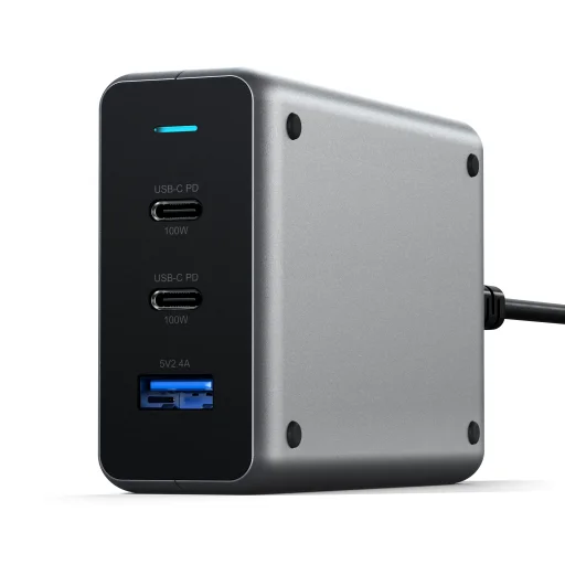 Satechi USB-C PD Kompakt GAN Töltő 100W 1xUSB-C PD, 2xUSB-C PD, 1xUSB-C PD, 1xUSB-A, 2x USB-C PD - 3