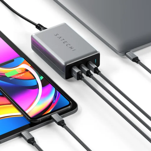 Satechi USB-C PD Kompakt GAN Töltő 100W 1xUSB-C PD, 2xUSB-C PD, 1xUSB-C PD, 1xUSB-A, 2x USB-C PD - 8