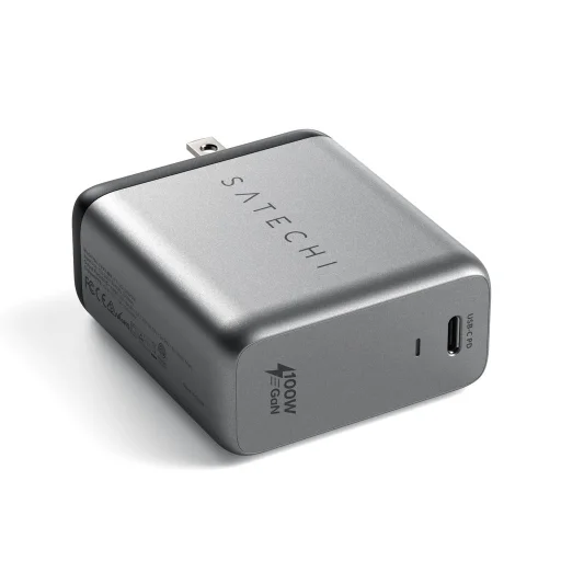 Satechi 100W USB-C PD Fali Töltő Gallium-Nitrid (GaN) töltéssel - Űrszürke - 5