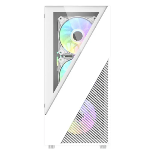 Aigo E330M számítógépház + 4 argb ventilátor (fehér) - 2