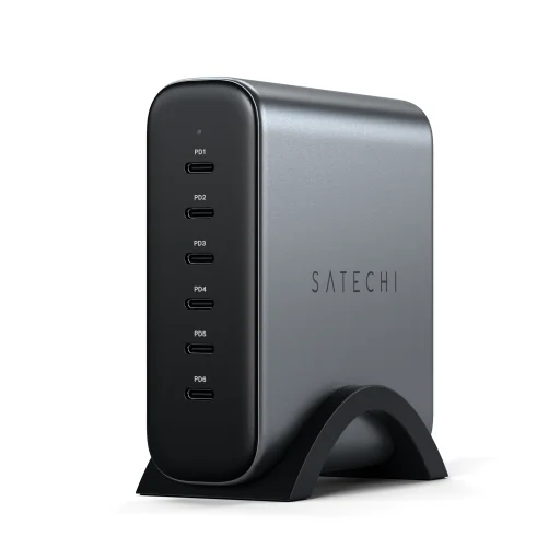 Satechi 200W USB-C 6-Port GaN töltő (6xUSB-C PD támogatja a PD 3.1/3.0, QC 4.0+ és PPS) - Szürke - 1