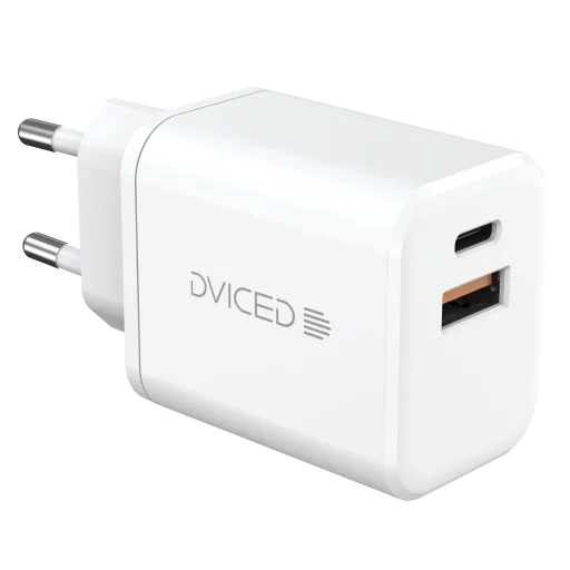 Dviced fali töltő 35W GaN 1 USB-A, 1 USB-C EU - Fehér - 1