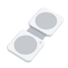 Dviced 2 az 1-ben összecsukható mágneses vezeték nélküli töltő - Fehér