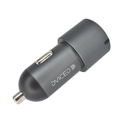 Dviced autós töltő 60W 1 USB-A, 2 USB-C - Szürke - 4