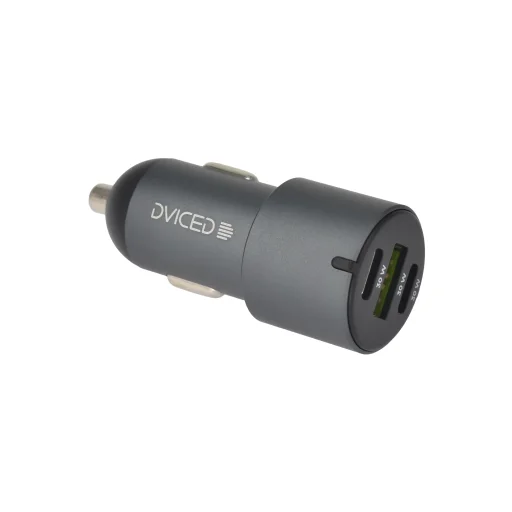 Dviced autós töltő 60W 1 USB-A, 2 USB-C - Szürke - 1