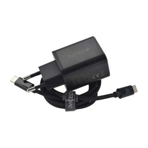 Dviced fali töltő 35W GaN 1 USB-A, 1 USB-C EU kábellel - Fekete - 2