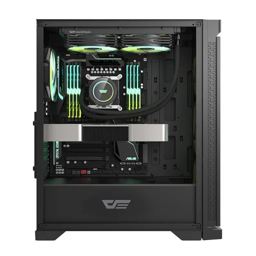 Darkflash DK361 számítógép ház 4 ventilátorral (fekete) - 2