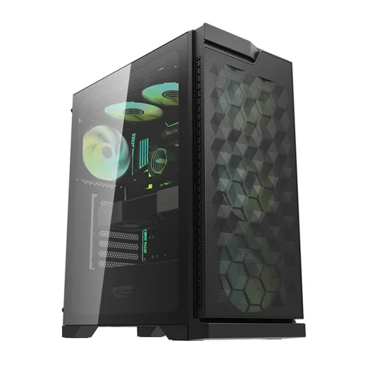 Darkflash DK361 számítógép ház 4 ventilátorral (fekete) - 1