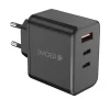 Dviced fali töltő 140W GaN 2 USB-C, USB-A EU - Fekete