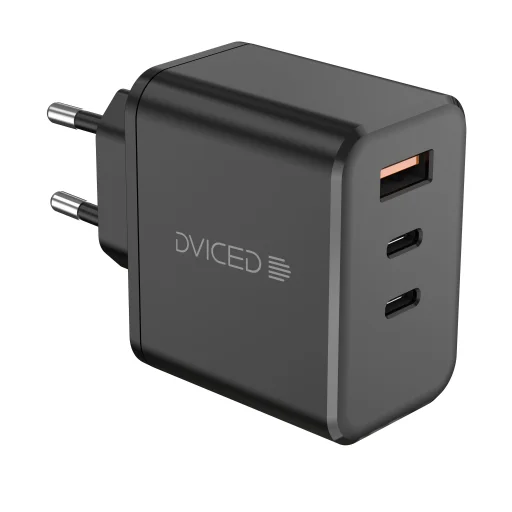 Dviced fali töltő 140W GaN 2 USB-C, USB-A EU - Fekete - 1