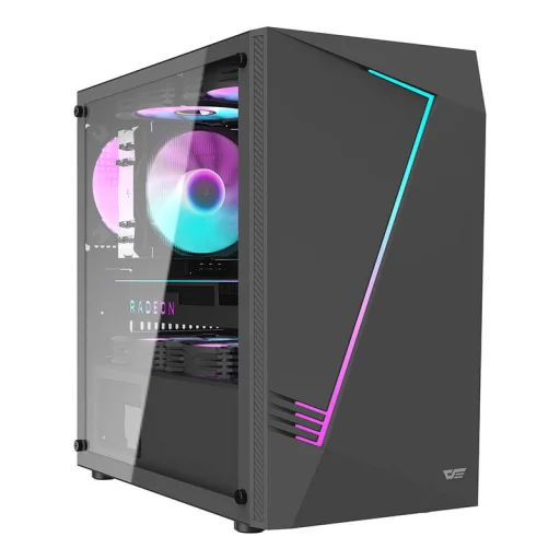 Számítógép ház Aigo AL390 + RGB ventilátor (fekete) - 8