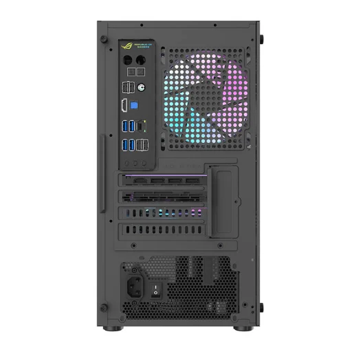Számítógép ház Aigo AL390 + RGB ventilátor (fekete) - 5