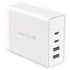  Dviced asztali töltő 100W GaN 2 USB-A, 2 USB-C EU - Fehér