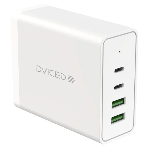  Dviced asztali töltő 100W GaN 2 USB-A, 2 USB-C EU - Fehér - 1