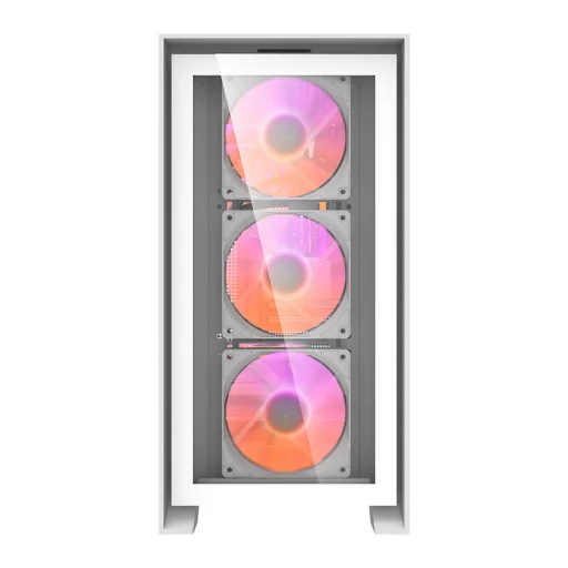 Számítógép ház Darkflash DRX70 GLASS + 4 RGB ventilátor (fehér) - 7