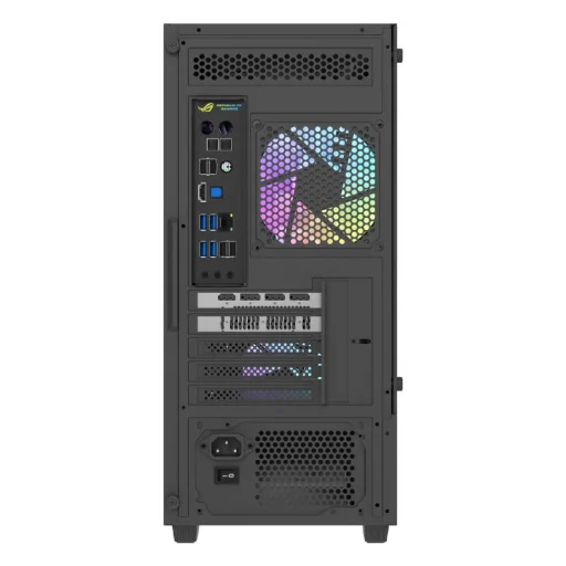 Aigo E330M számítógépház + 4 ARGB ventillátor (fekete) - 5