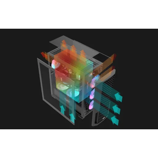 Darkflash DF2100 számítógépház (fekete) - 7