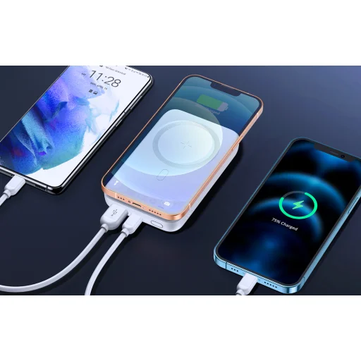 Mini Vezeték nélküli PowerBank 20W 10000mAh Joyroom JR-W020 (fehér) magsafe - 4