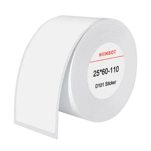 Niimbot hőpapír címkék 25x60 mm, 110 db (Fehér) - 1