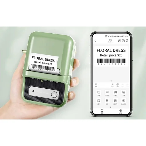 Hordozható címkenyomtató Niimbot B21 (zöld) - 3