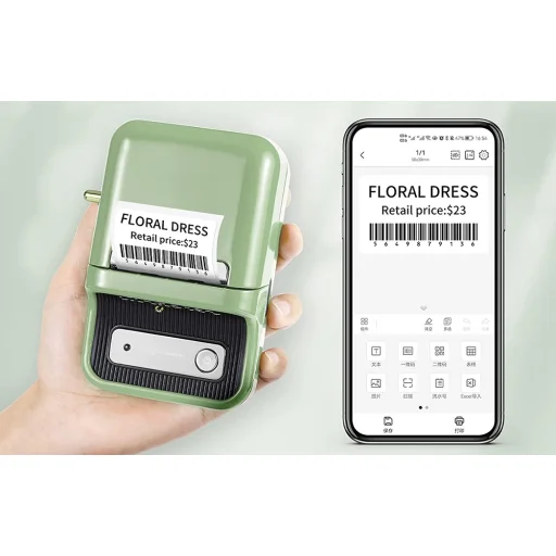 Hordozható címkenyomtató Niimbot B21 (zöld) - 7