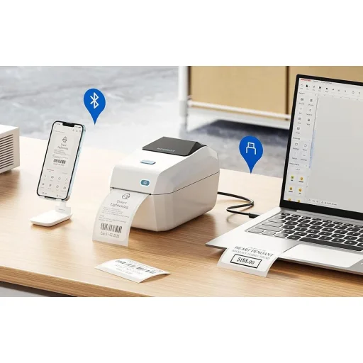 Niimbot K3W hordozható címkenyomtató (krém)  - 4