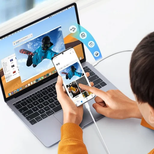 Ugreen US562 USB-C - USB-C PD QC kábel 100W 480Mb/s 1m - fehér - 2