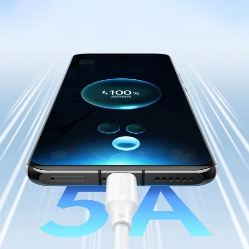 Ugreen US562 USB-C - USB-C PD QC kábel 100W 480Mb/s 1m - fehér - 7