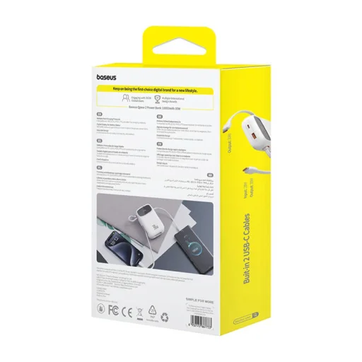 Baseus QPow 2 10000mAh 30W powerbank (fehér) - 8