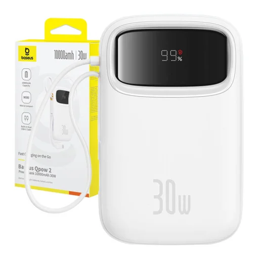 Baseus QPow 2 10000mAh 30W powerbank (fehér) - 9