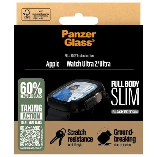 PanzerGlass Teljes Test Slim Apple Watch Ultra 2 / Ultra 49 mm fekete/fekete 3718 üvegfólia - 4