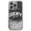  iPhone 16 Pro 6.3" Fekete/Fekete DKNY DKHCP16LLBNAEK Liquid Glitter Arch Logo tok thumbnail