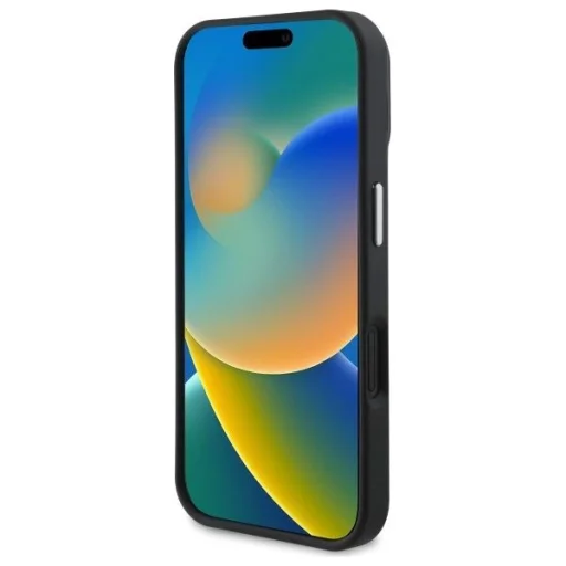  iPhone 16 Plus 6,7" fekete/fekete Grained Triangle MagSafe Guess GUHMP16MPGTSPSK tok - 5