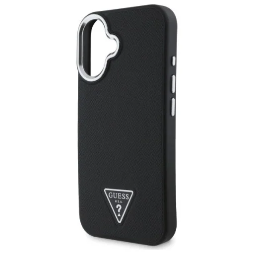  iPhone 16 Plus 6,7" fekete/fekete Grained Triangle MagSafe Guess GUHMP16MPGTSPSK tok - 6