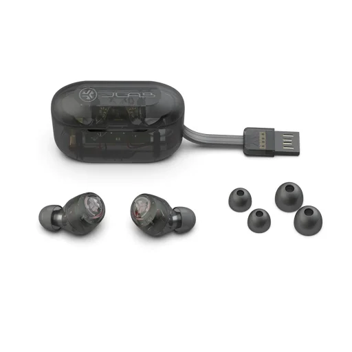 JLAB Go Air Pop Plus True Wireless Earbuds - Clear - 5